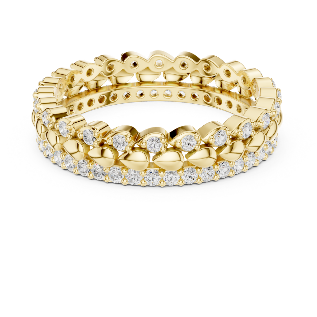 Vintage Diamond Eternity Band in Rose Gold