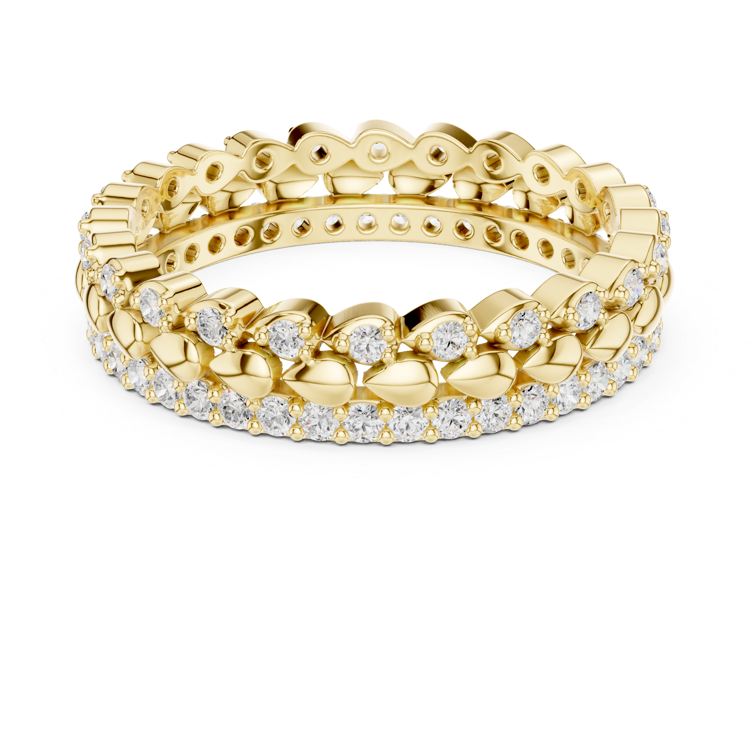 Vintage Diamond Eternity Band in Rose Gold