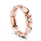Minimal Bezel Diamond Wedding Band Ring