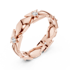 Minimal Bezel Diamond Wedding Band Ring
