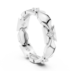 Minimal Bezel Diamond Wedding Band Ring
