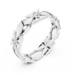 Minimal Bezel Diamond Wedding Band Ring