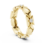 Minimal Bezel Diamond Wedding Band Ring