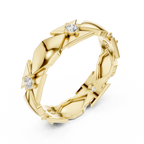 Minimal Bezel Diamond Wedding Band Ring