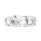 Minimal Bezel Diamond Wedding Band Ring