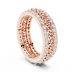 Floral Diamond Eternity Band in Rose Gold