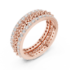 Floral Diamond Eternity Band in Rose Gold