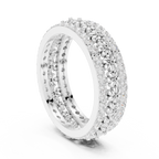 Floral Diamond Eternity Band in Rose Gold