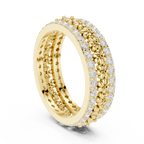 Floral Diamond Eternity Band in Rose Gold