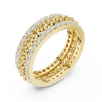 Floral Diamond Eternity Band in Rose Gold