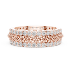 Floral Diamond Eternity Band in Rose Gold