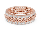 Floral Diamond Eternity Band in Rose Gold