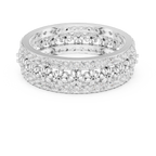 Floral Diamond Eternity Band in Rose Gold