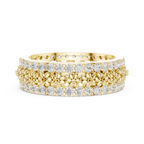 Floral Diamond Eternity Band in Rose Gold