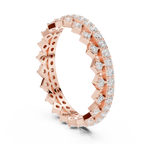 Vintage Diamond Eternity Band with Geometric Pattern