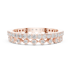 Vintage Diamond Eternity Band with Geometric Pattern