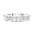 Vintage Diamond Eternity Band with Geometric Pattern