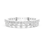 Vintage Diamond Eternity Band with Geometric Pattern