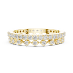 Vintage Diamond Eternity Band with Geometric Pattern