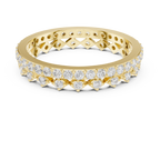 Vintage Diamond Eternity Band with Geometric Pattern