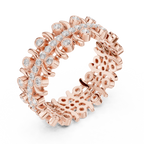 Vintage Diamond Eternity Band with Bezel Details