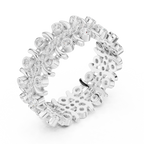 Vintage Diamond Eternity Band with Bezel Details