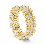 Vintage Diamond Eternity Band with Bezel Details