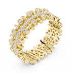 Vintage Diamond Eternity Band with Bezel Details