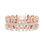 Vintage Diamond Eternity Band with Bezel Details