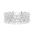 Vintage Diamond Eternity Band with Bezel Details