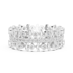 Vintage Diamond Eternity Band with Bezel Details