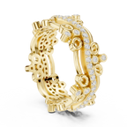 Luxury Floral Diamond Eternity Band Ring