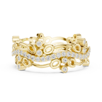 Luxury Floral Diamond Eternity Band Ring