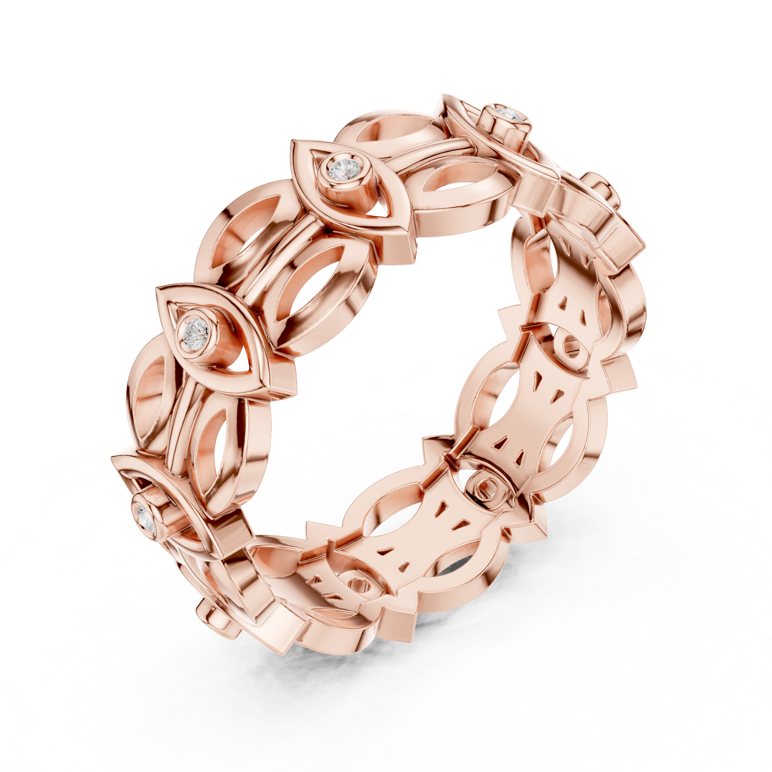 Minimal Vintage Diamond Band Ring