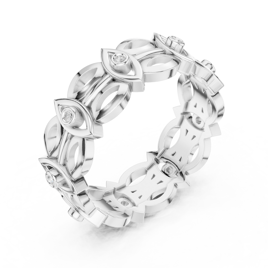Minimal Vintage Diamond Band Ring