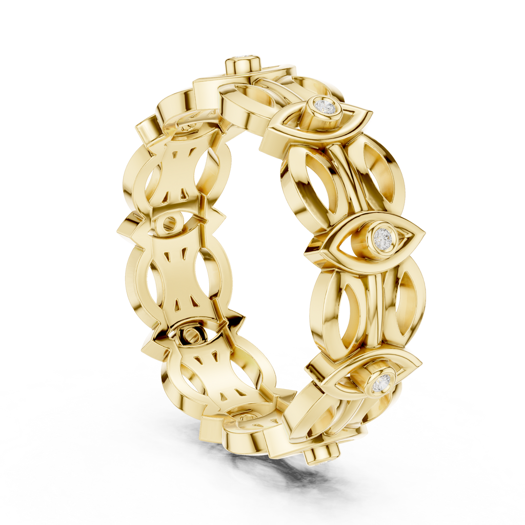 Minimal Vintage Diamond Band Ring