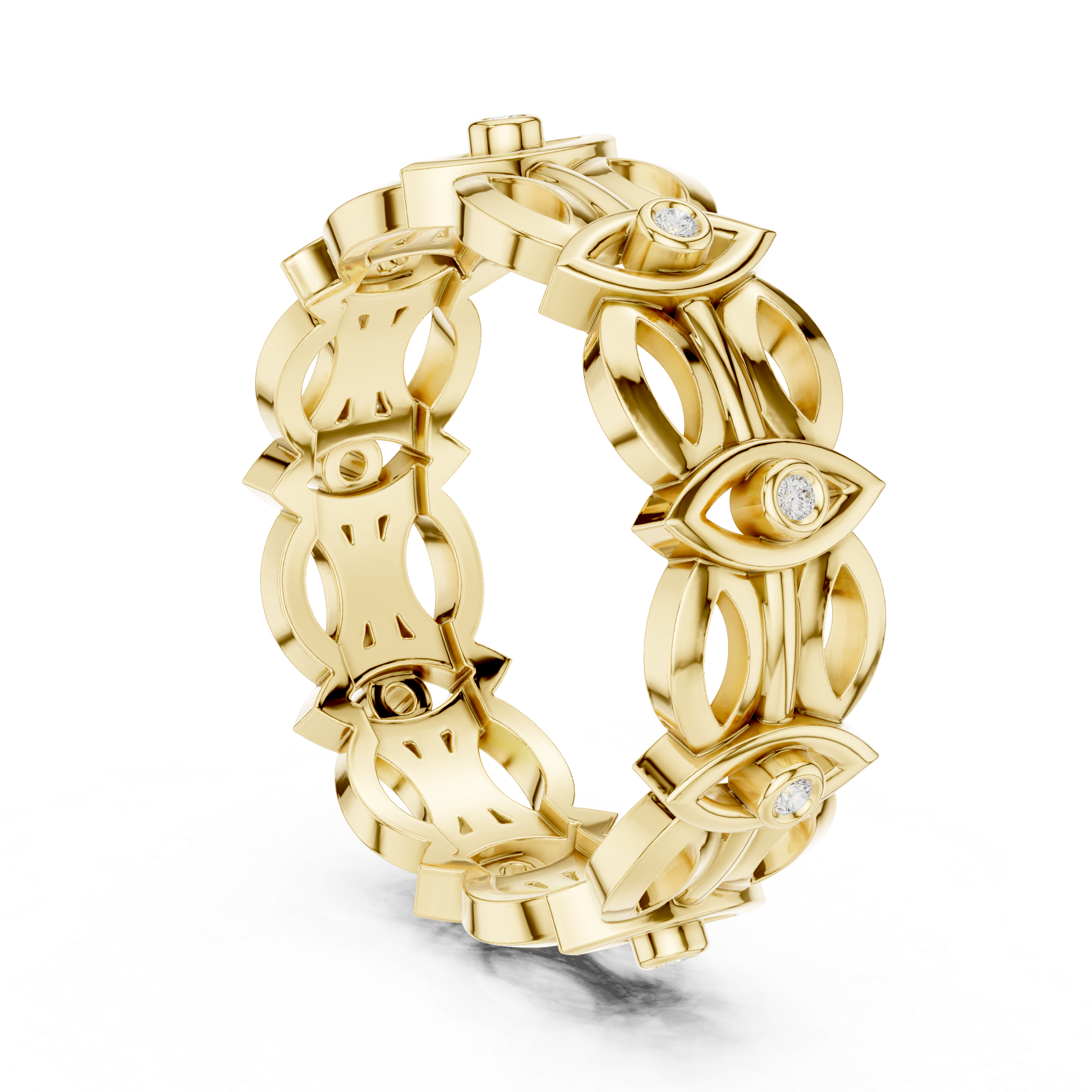 Minimal Vintage Diamond Band Ring