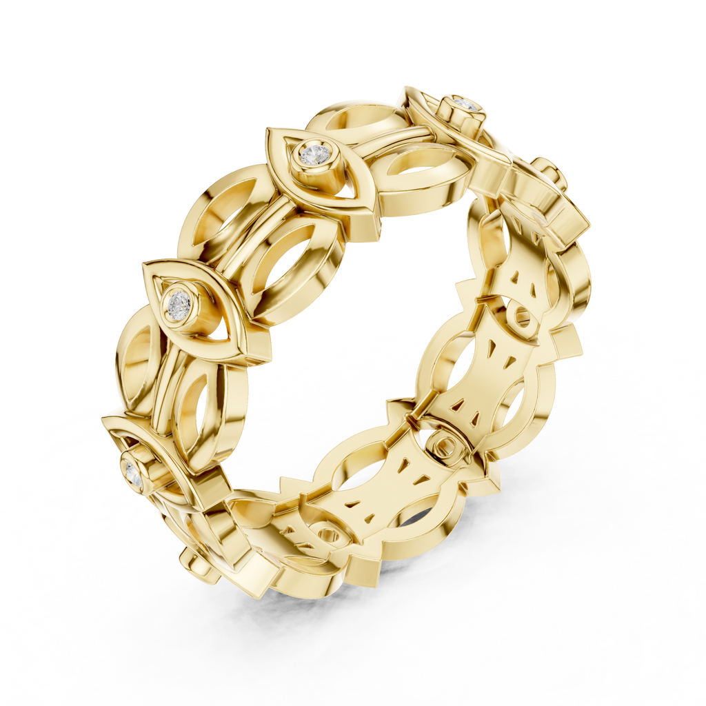 Minimal Vintage Diamond Band Ring