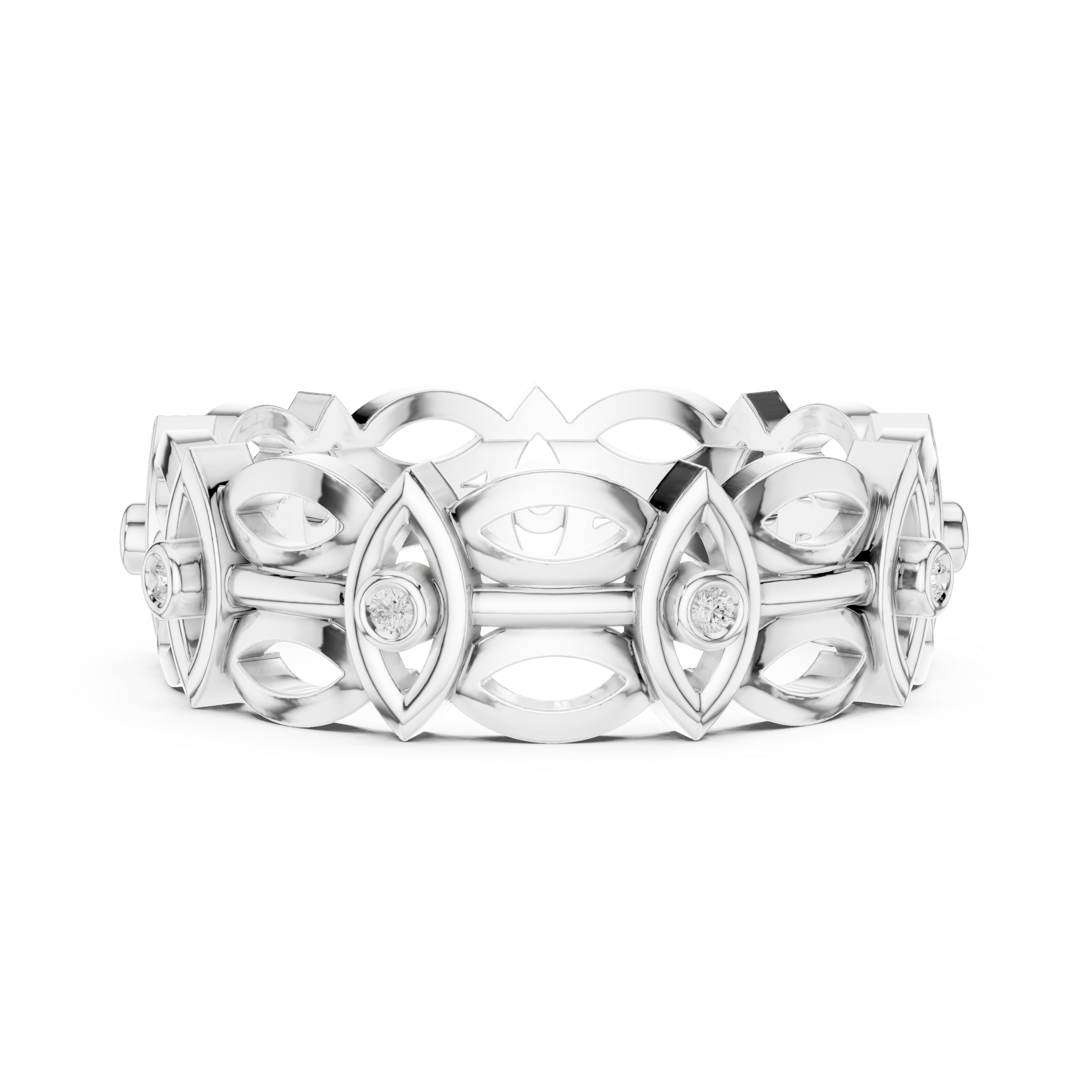 Minimal Vintage Diamond Band Ring
