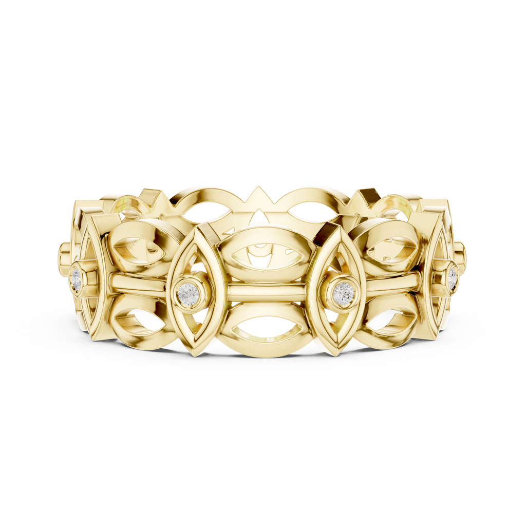 Minimal Vintage Diamond Band Ring