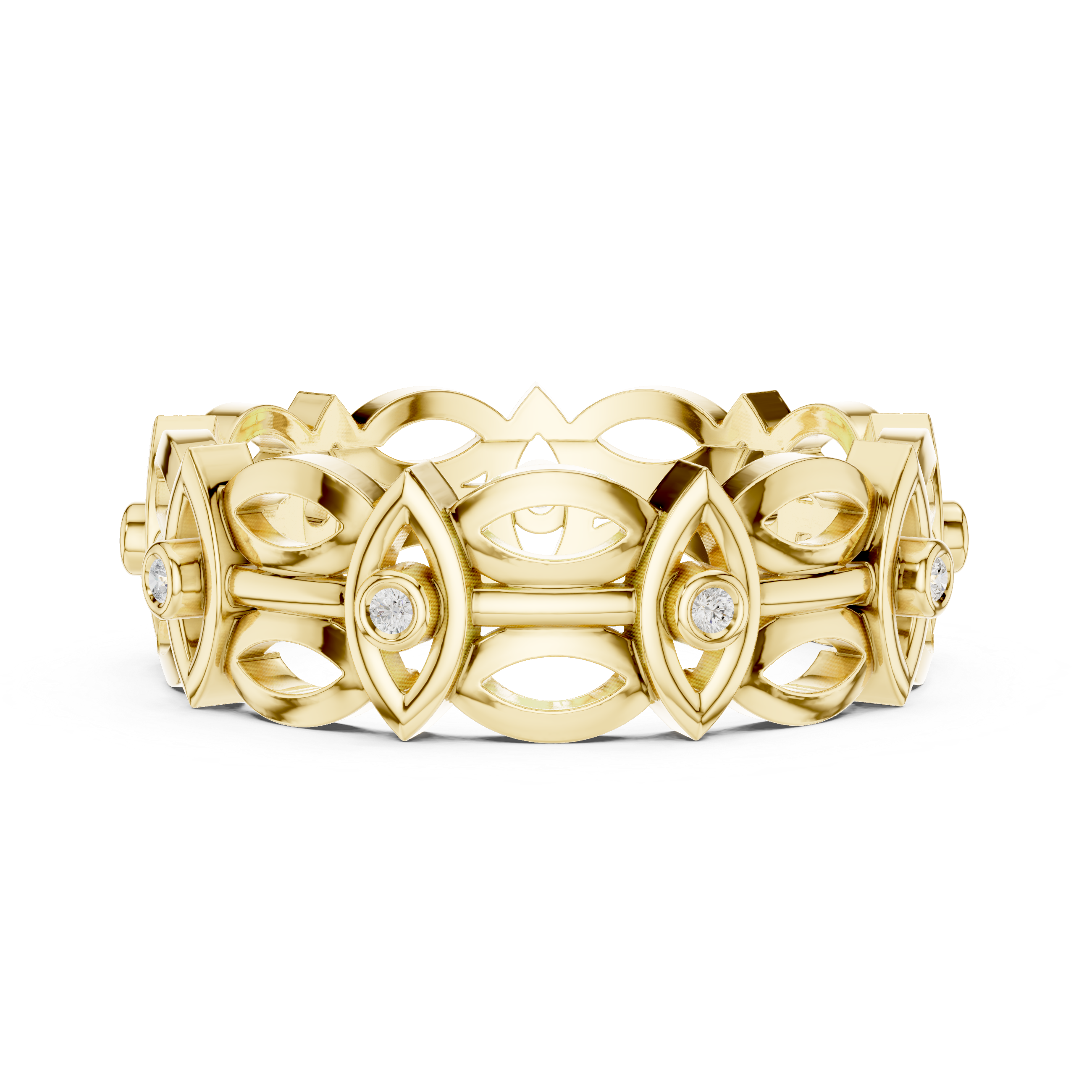 Minimal Vintage Diamond Band Ring