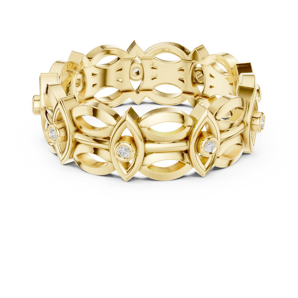Minimal Vintage Diamond Band Ring