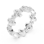 Vintage Floral Diamond Eternity Band Ring
