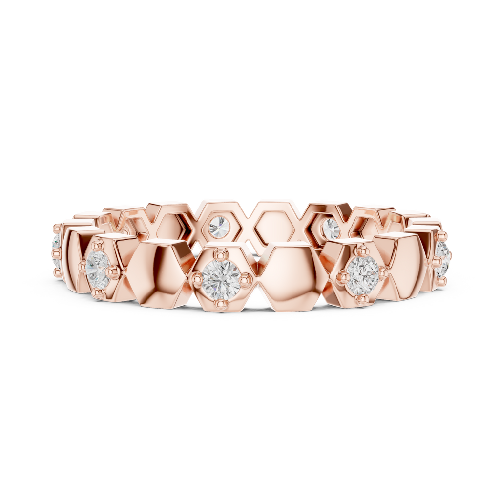 Minimal Diamond Eternity Band Ring in Gold