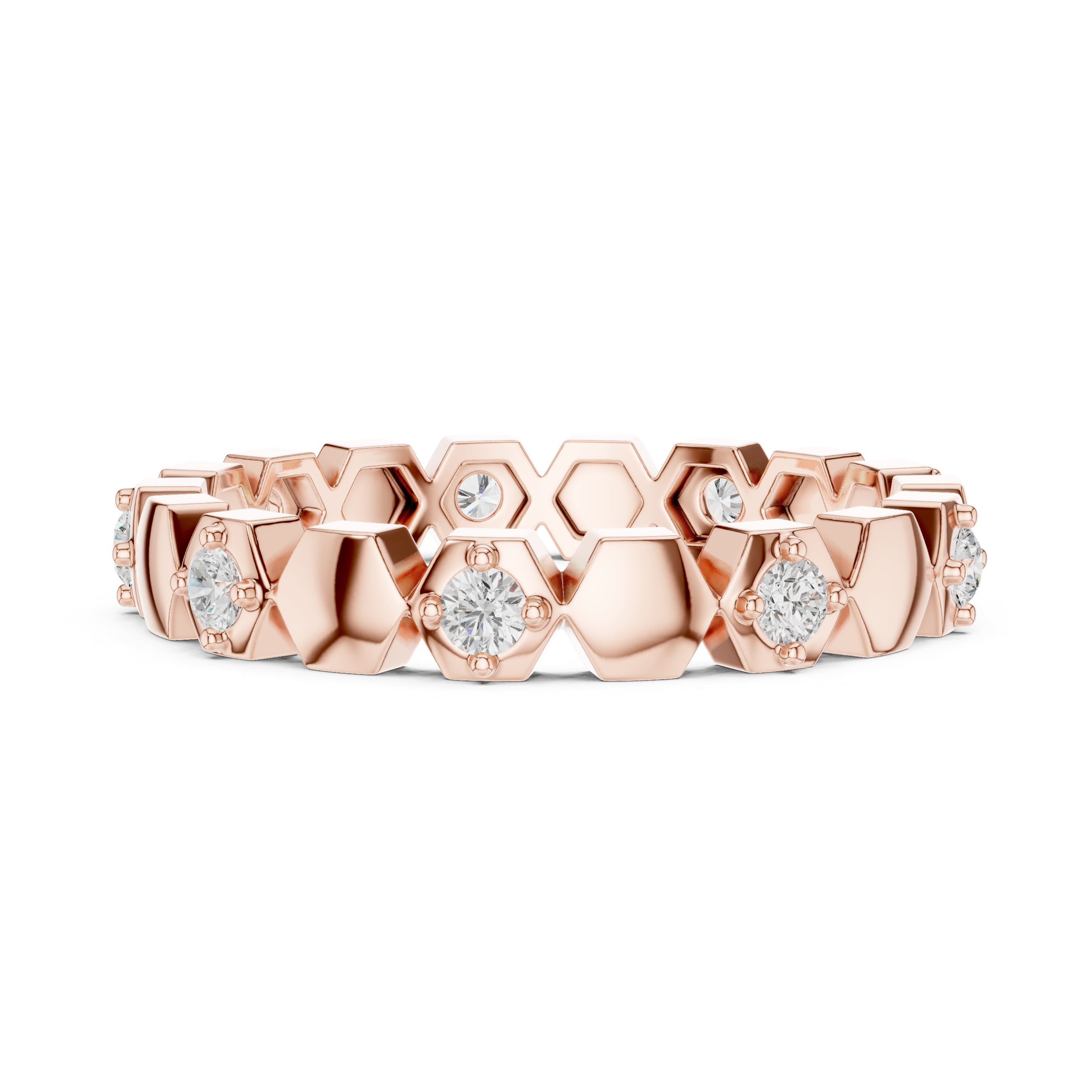 Minimal Diamond Eternity Band Ring in Gold