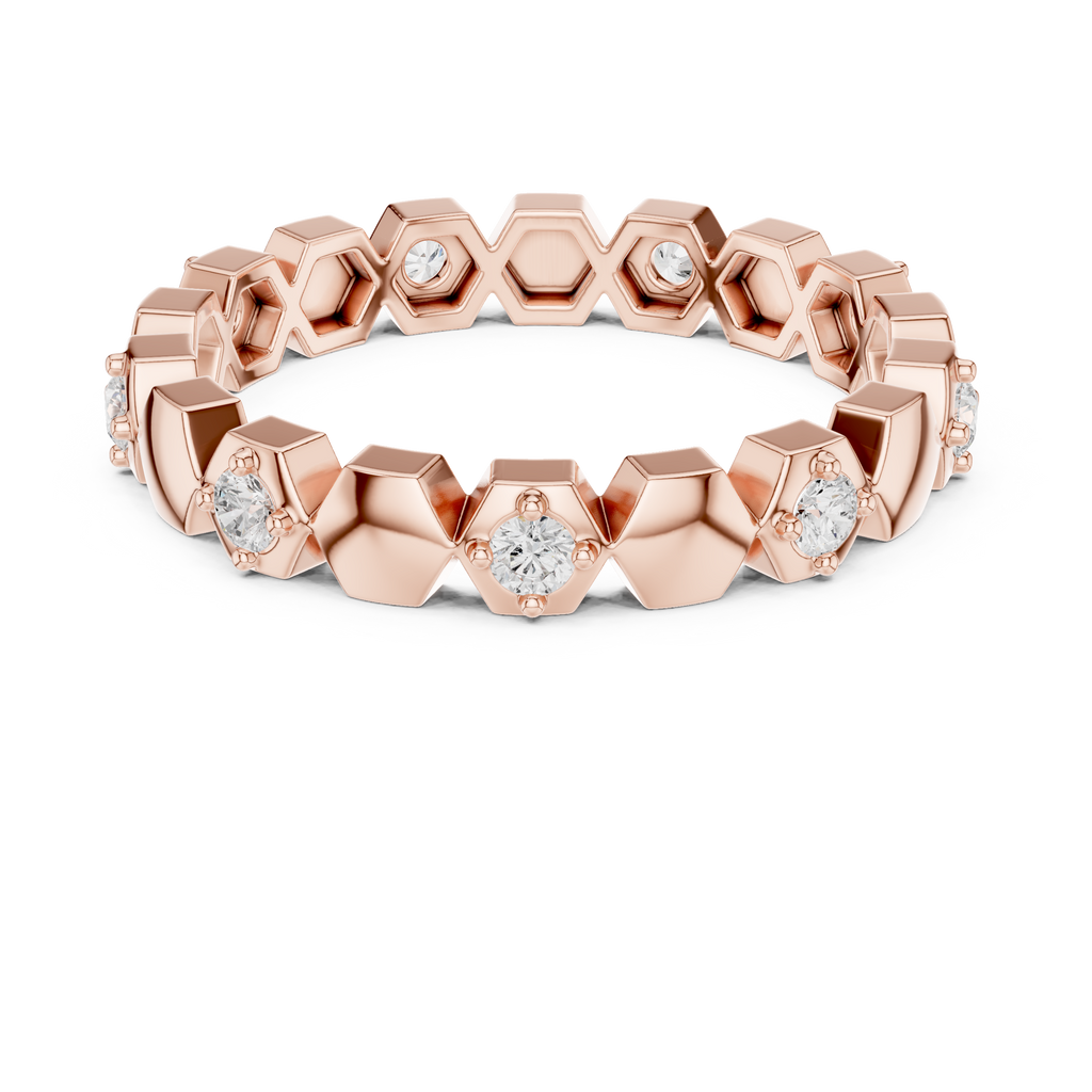 Minimal Diamond Eternity Band Ring in Gold