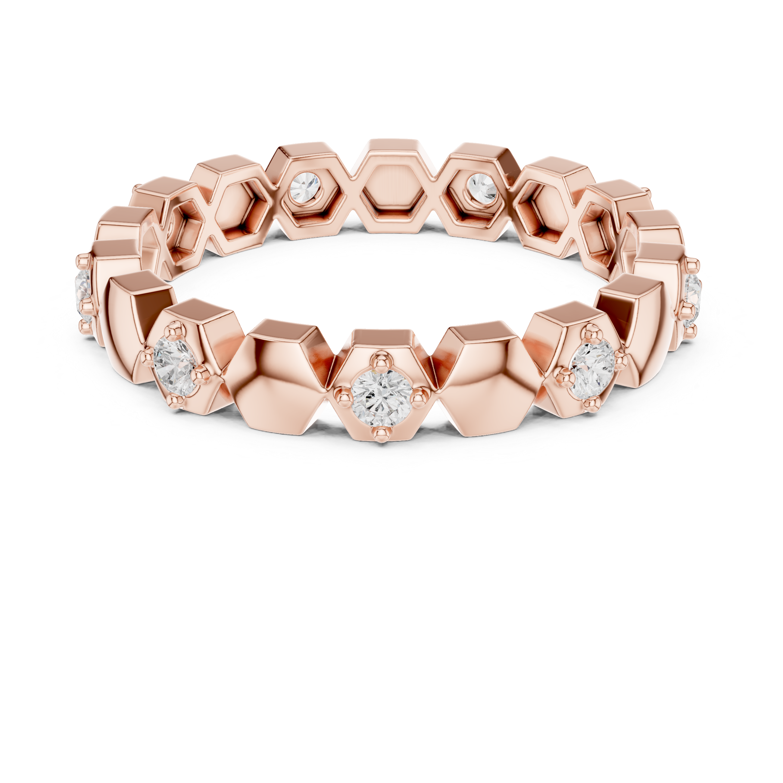 Minimal Diamond Eternity Band Ring in Gold