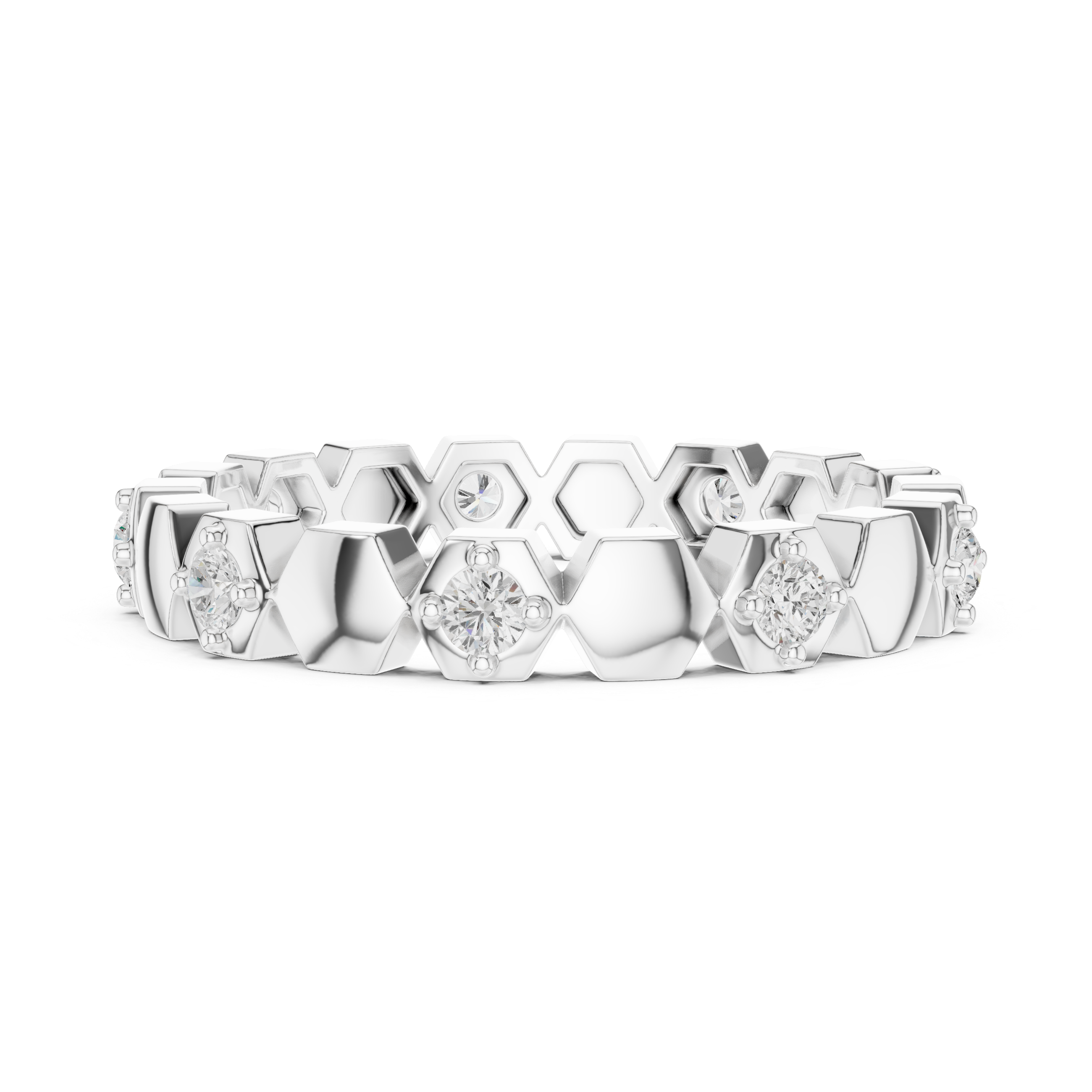 Minimal Diamond Eternity Band Ring in Gold