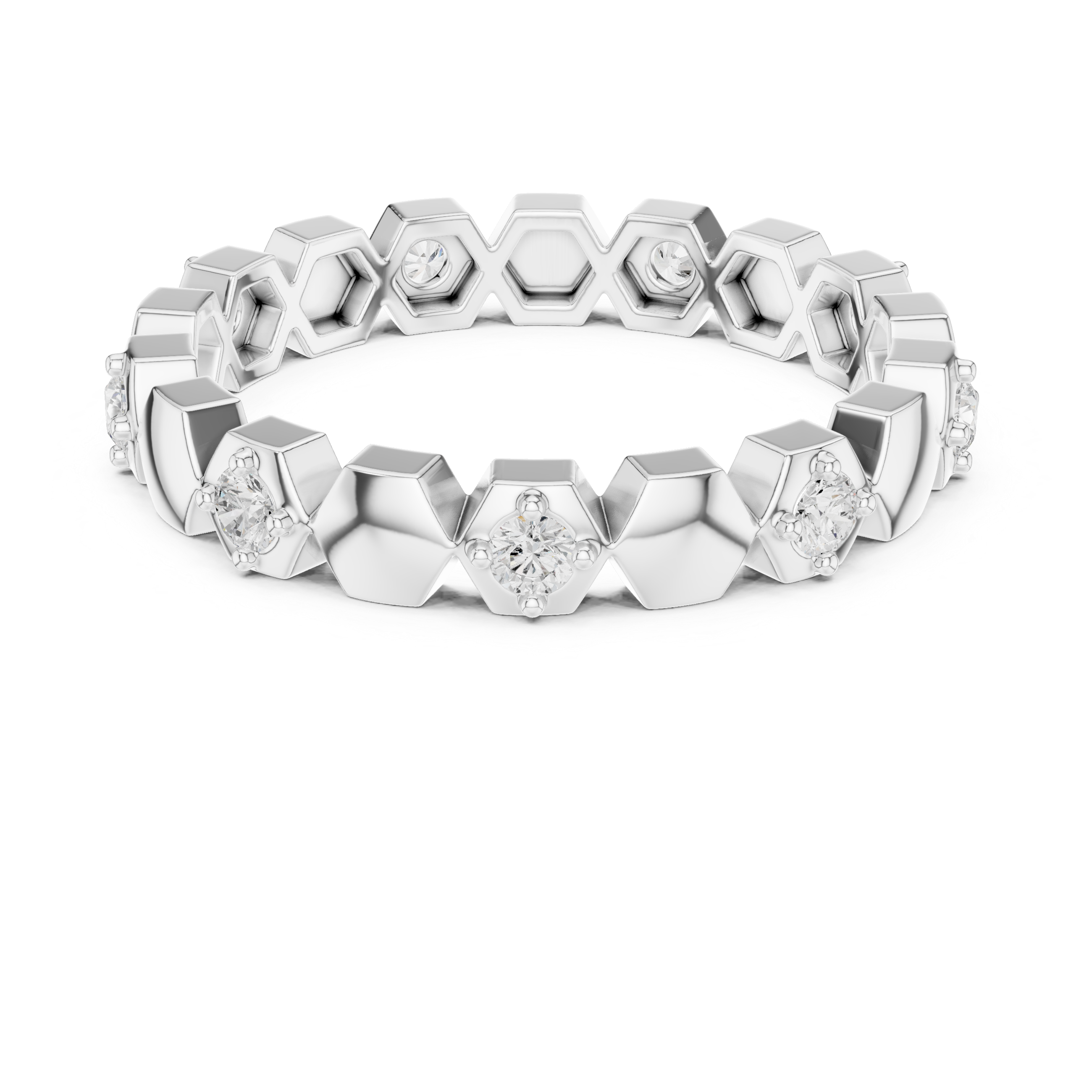 Minimal Diamond Eternity Band Ring in Gold