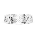Modern Diamond Pattern Wedding Band Ring